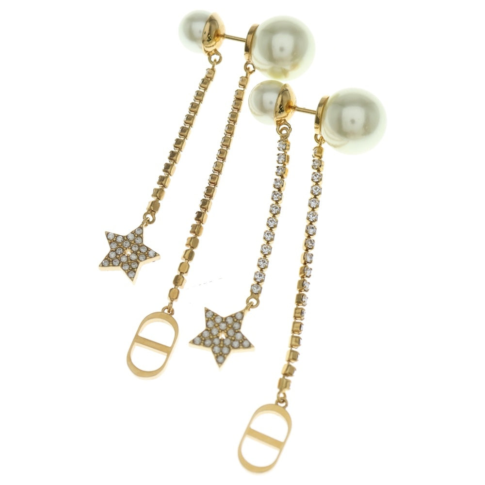 Christian Dior(クリスチャンディオール) ピアス Dior Tribales スター トライバル パール×ラインストーン ゴールド E1270TRICY_D301