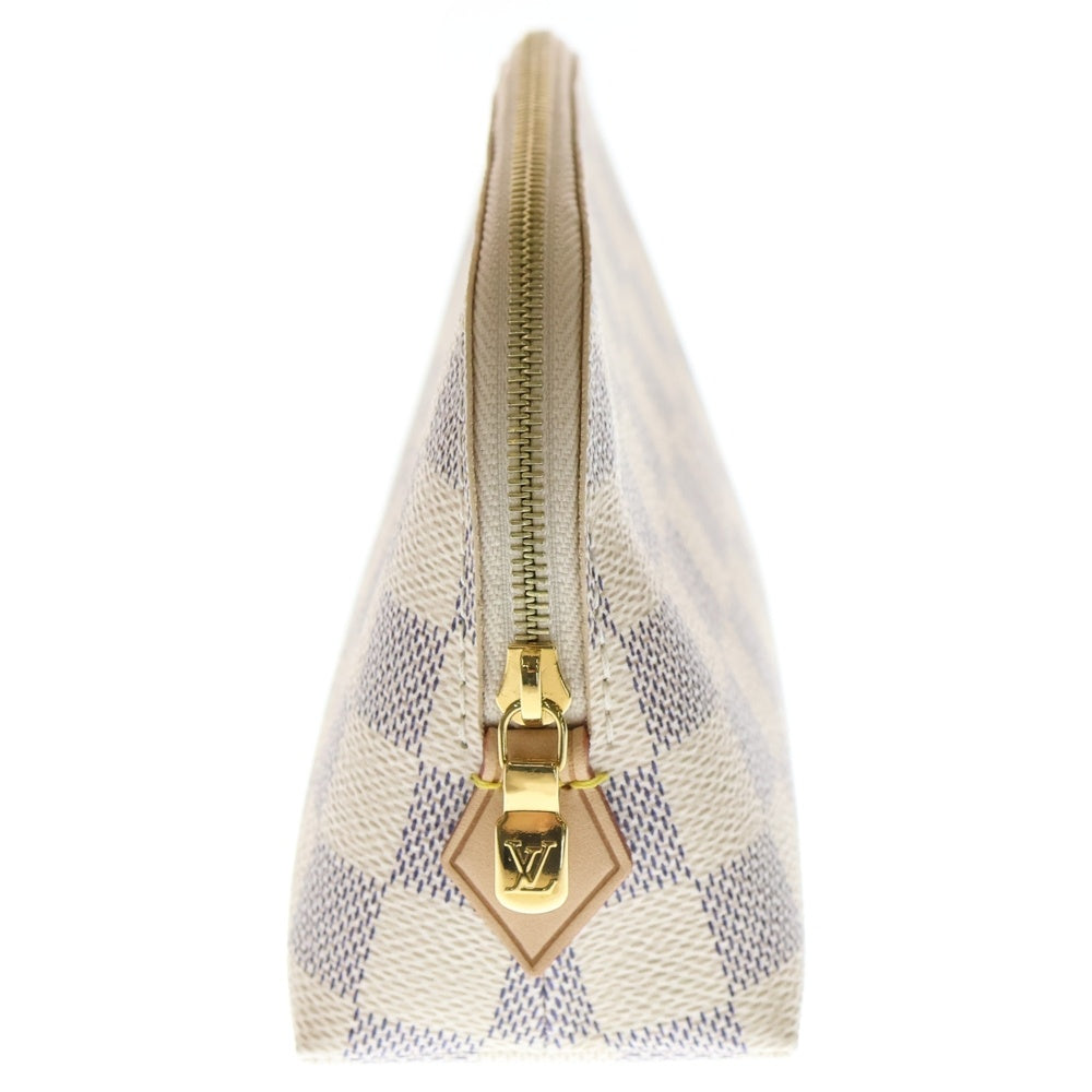 LOUIS VUITTON(ルイヴィトン) ダミエアズール ポシェットコスメテック ポーチ ケース アイボリー PVC N60024 ゴールド金具