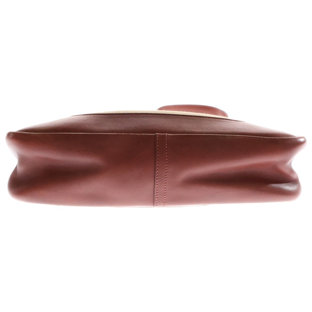 HERMES(エルメス) トリム31 ワンショルダーバッグ レッド系 レザー×トワル □F刻印 レディース
