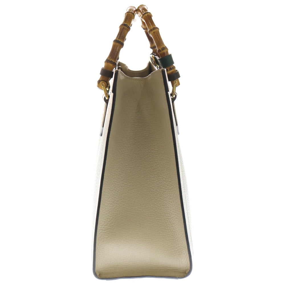 GUCCI(グッチ) バンブー ダイアナ 2wayハンドバッグ ショルダーバッグ トートバッグ ベージュ グレージュ レザー 678842 ゴールド金具 レディース