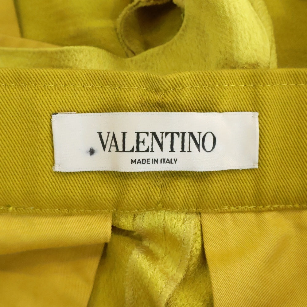 VALENTINO(ヴァレンティノ) レーヨン インサイドアウト ハーフ ショート キュロットパンツ スカート イエロー レディース PB0RF0P0 3H3