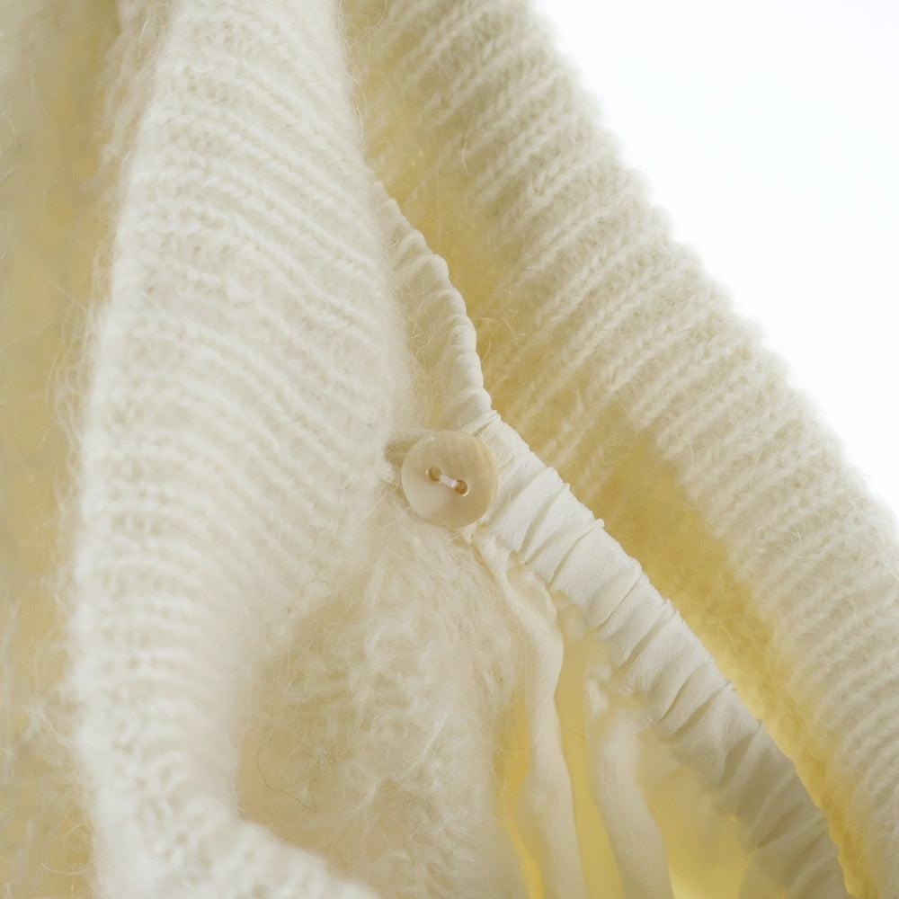 GUCCI(グッチ) ×adidas トレフォイルロゴ サイドライン モヘアニット トラックパンツ アイボリー レディース 721504