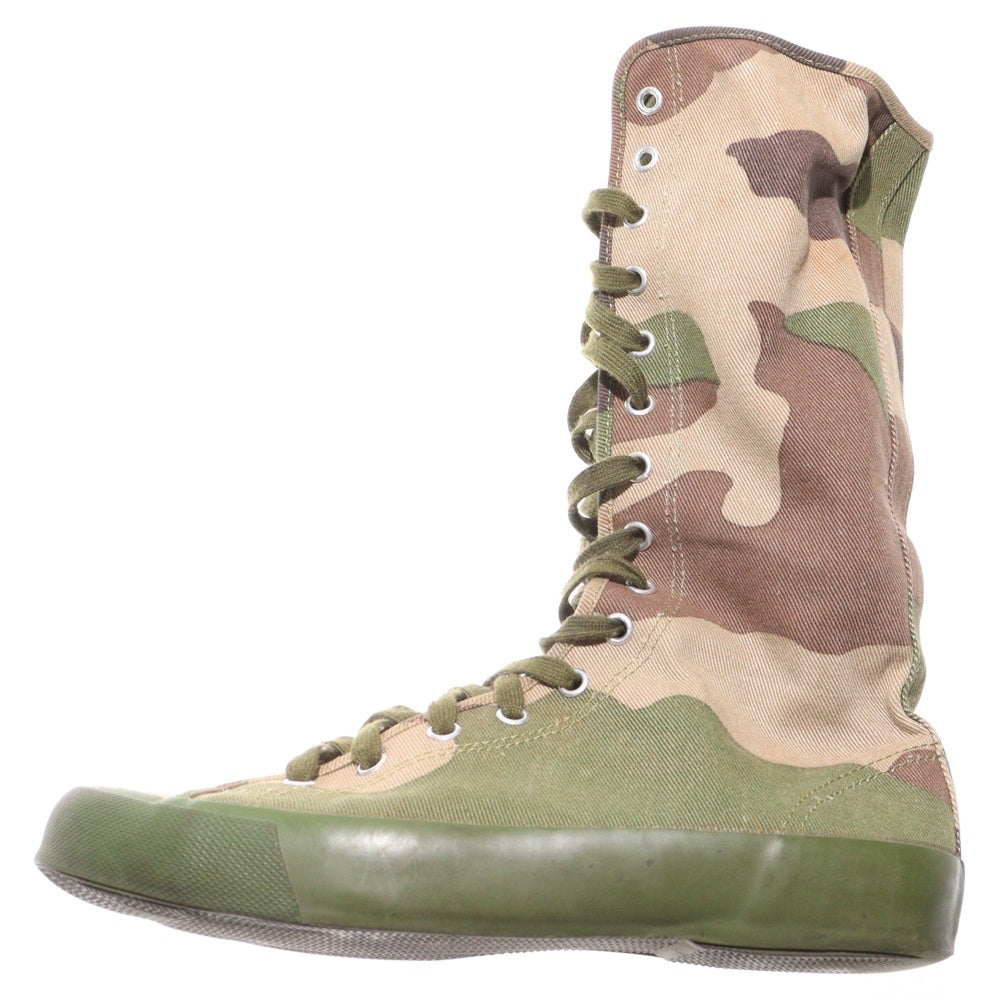 JUNYA WATANABE COMME des GARCONS(ジュンヤワタナベ コムデギャルソン) カモフラ 迷彩総柄 キャンバス レースアップ ハイカットシューズ スニーカー カーキ