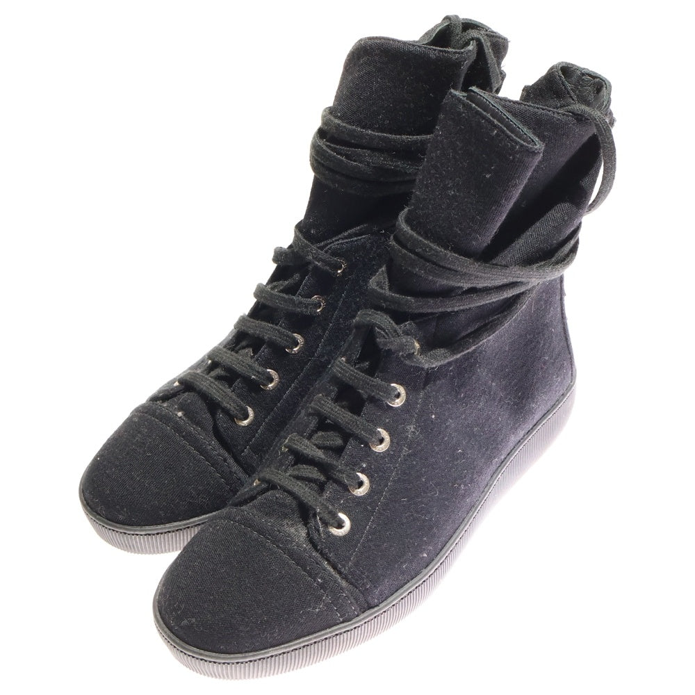 CHANEL(シャネル) ココマーク レザーパッチ コットン レースアップ