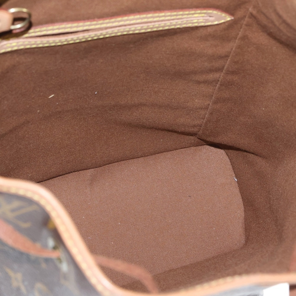 LOUIS VUITTON(ルイヴィトン) モノグラム モンスリMM リュックサック バックパック ショルダーバッグ ブラウン レザー×PVC M51136 ゴールド金具