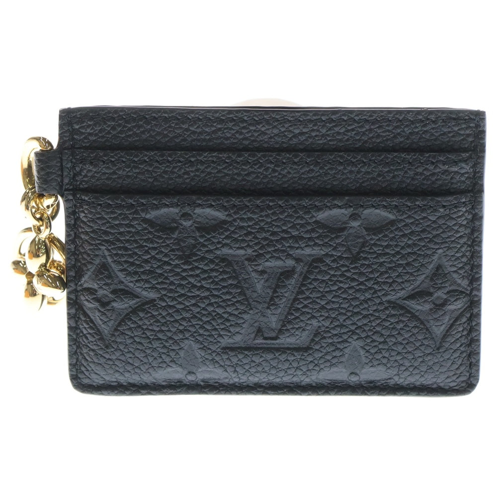 LOUIS VUITTON(ルイヴィトン) アンプラントポルトカルト LVチャーム カードケース ブラック レザー M82132 ICタイプ レディース