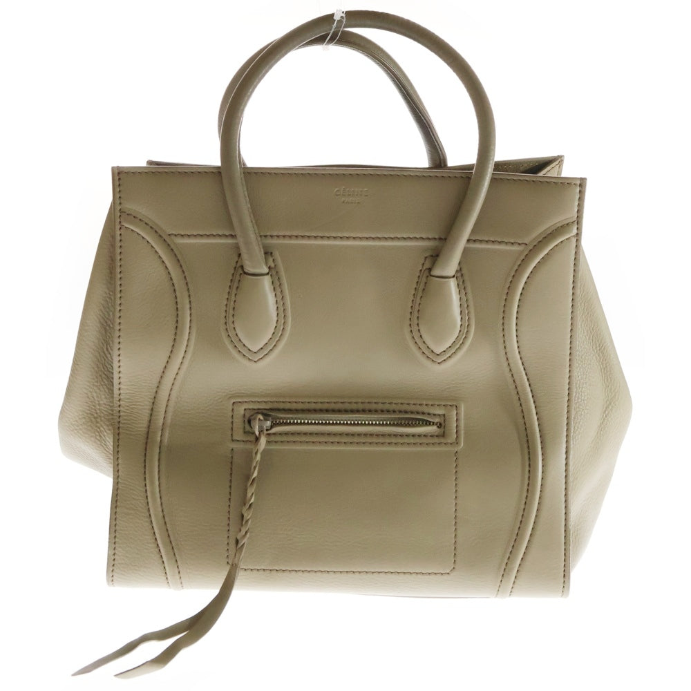 CELINE(セリーヌ) ラゲージ ファントム ハンドバッグ トートバッグ ベージュ レザー レディース