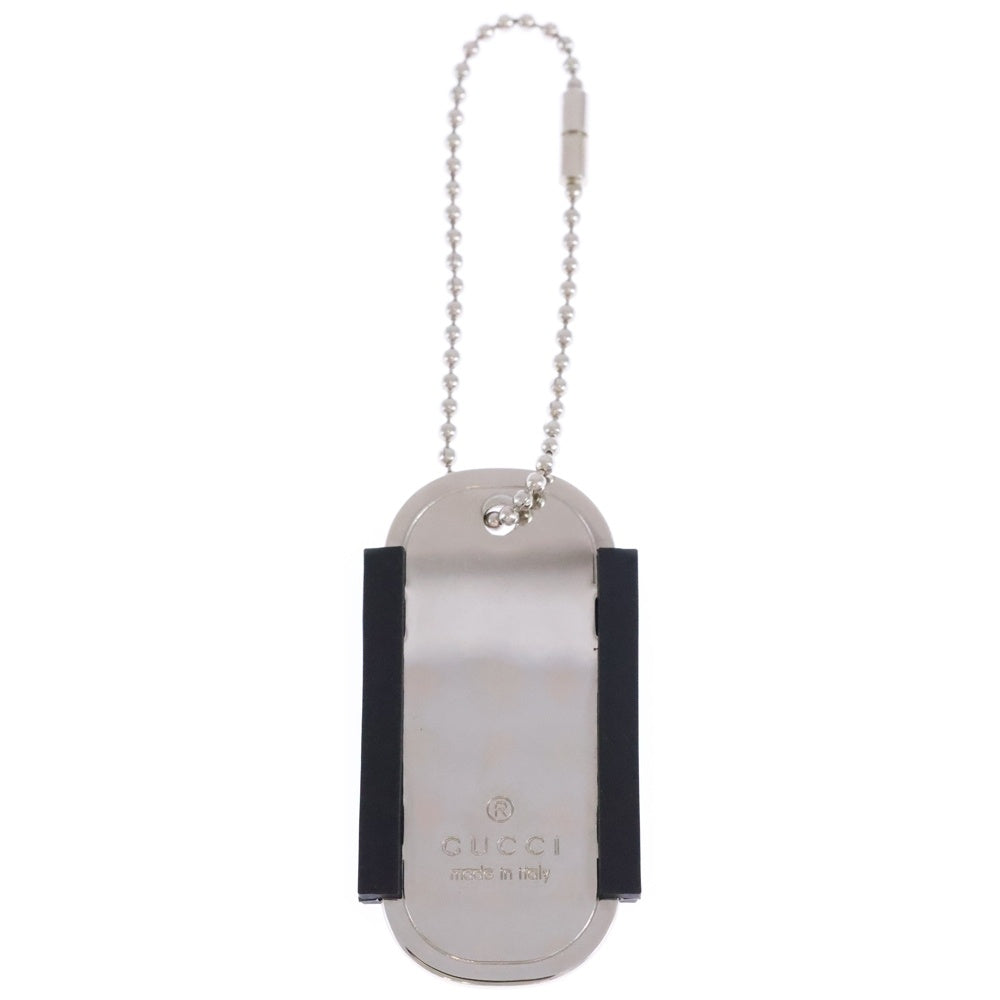 GUCCI(グッチ) ドッグタグ シルバー メタル キーホルダー チャーム