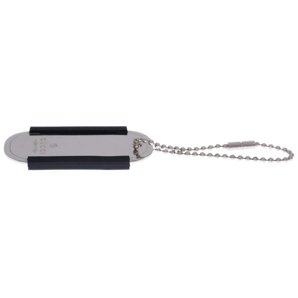 GUCCI(グッチ) ドッグタグ シルバー メタル キーホルダー チャーム