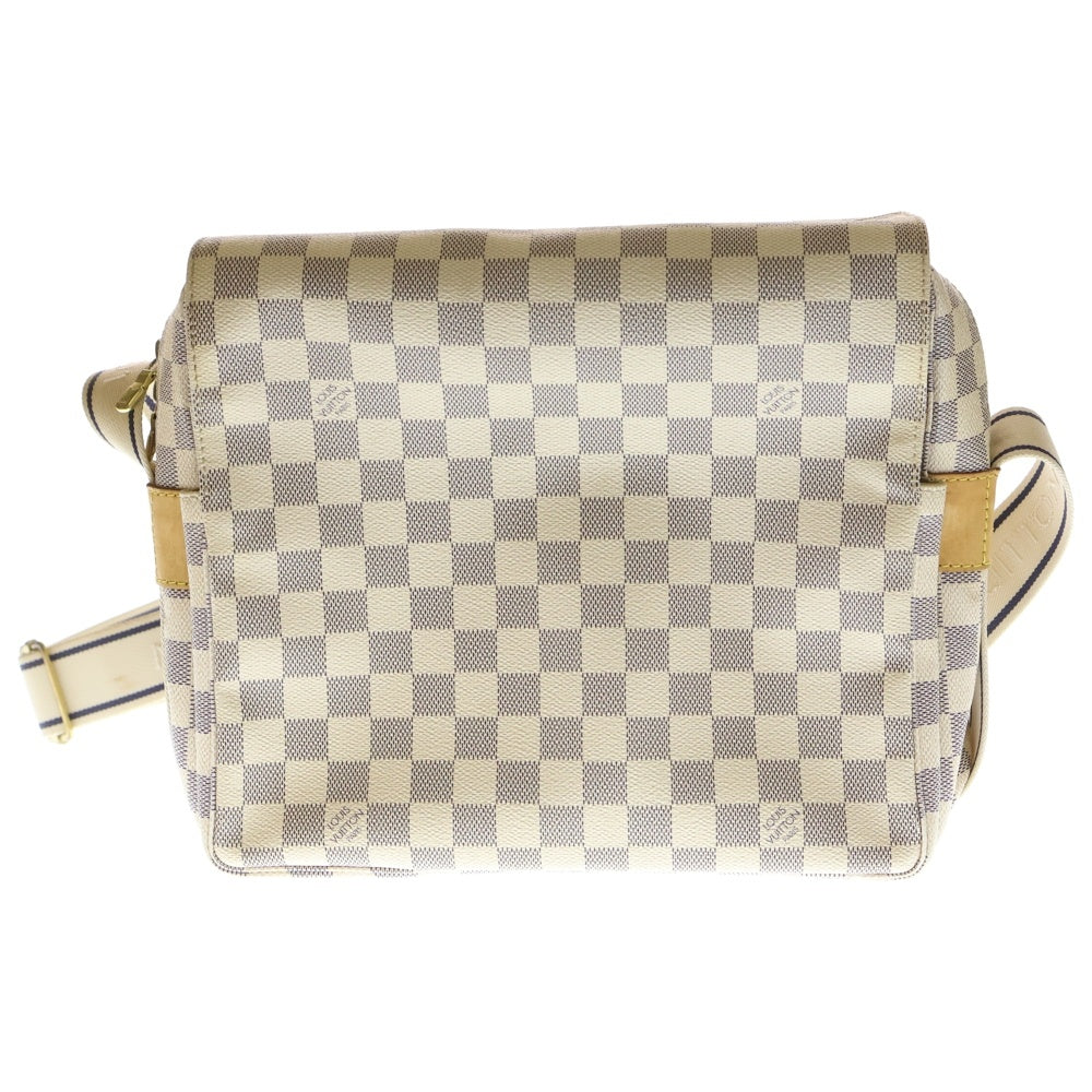 LOUIS VUITTON(ルイヴィトン) ダミエアズール ナヴィグリオ ショルダーバッグ ホワイト アイボリー N51189 ゴールド金具 レディース