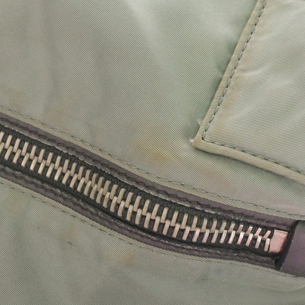 PRADA(プラダ) テスート リバーシブル2WAYトートバッグ ハンドバッグ ライトグリーン ナイロン シルバー金具