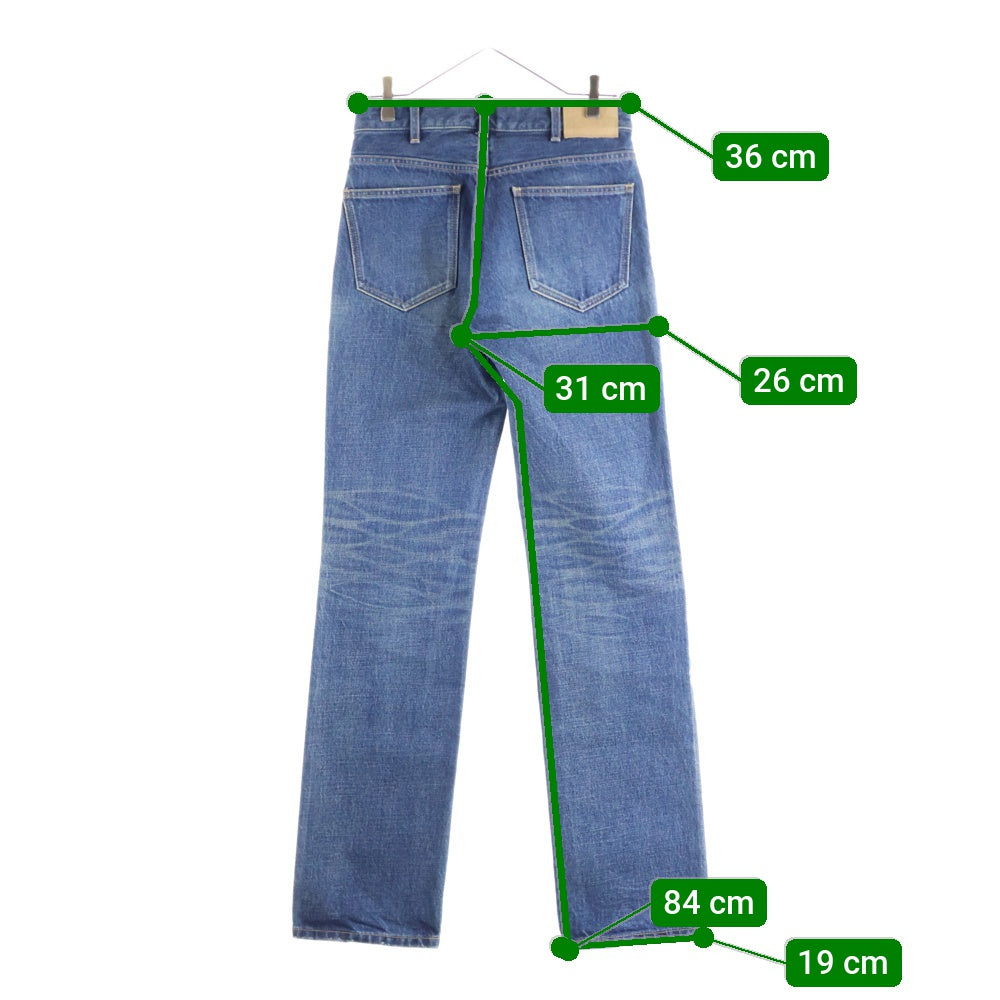 CELINE(セリーヌ) フランソワーズ ウォッシュ加工 ストレートデニムパンツ ジーンズ インディゴ N48A 930F 07DU レディース