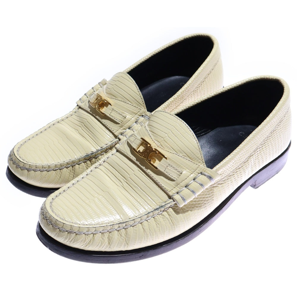 CELINE(セリーヌ) トリオンフ ロゴプレート クロコ型押し エンボス