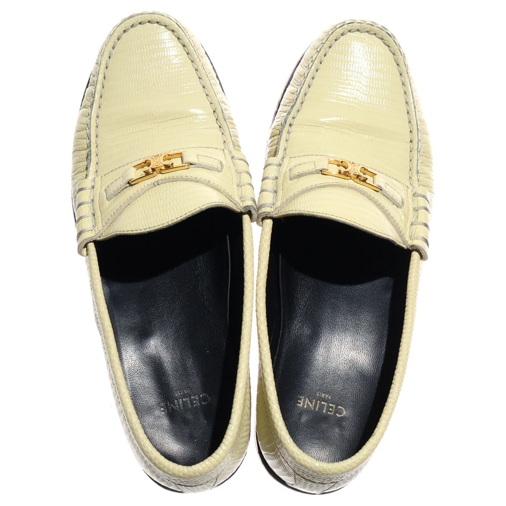 CELINE(セリーヌ) トリオンフ ロゴプレート クロコ型押し エンボス