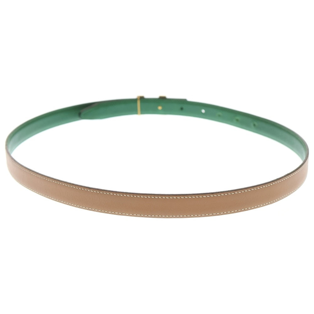 HERMES(エルメス) コンスタンス ナロー ベルト ゴールド×グリーン