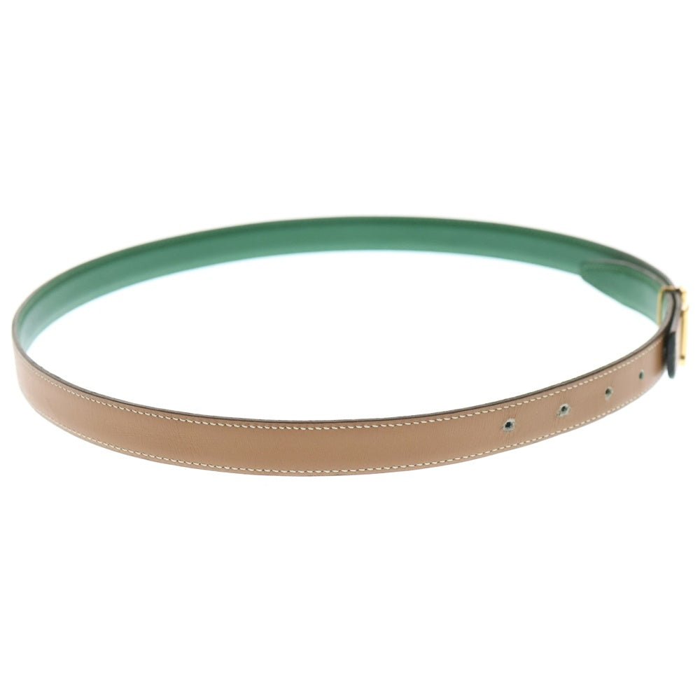 HERMES(エルメス) コンスタンス ナロー ベルト ゴールド×グリーン