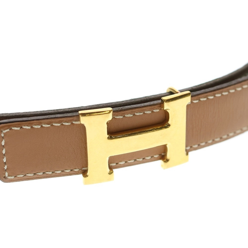 HERMES(エルメス) コンスタンス ナロー ベルト ゴールド×グリーン