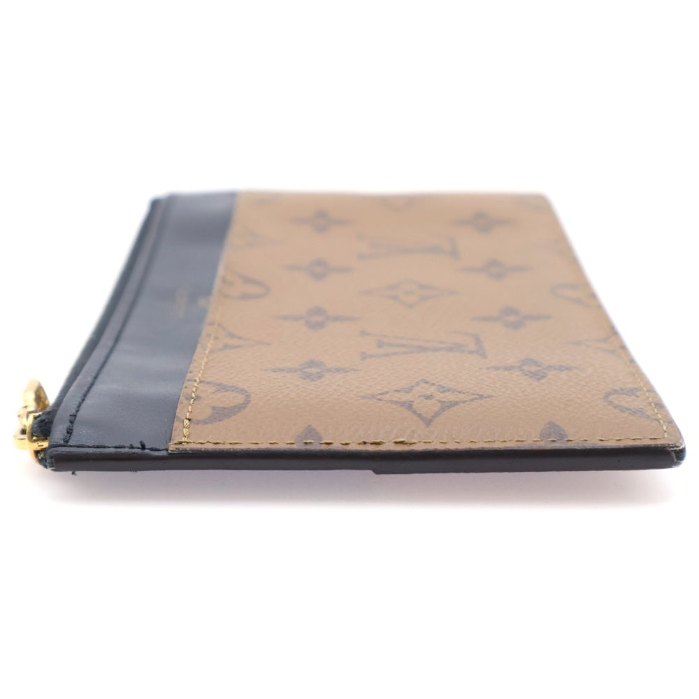 LOUIS VUITTON(ルイヴィトン) モノグラムリバース スリムパース カードケース 財布 ウォレット 小物入れ ブラウン×ブラック レザー×PVC M80390 ゴールド金具 レディース