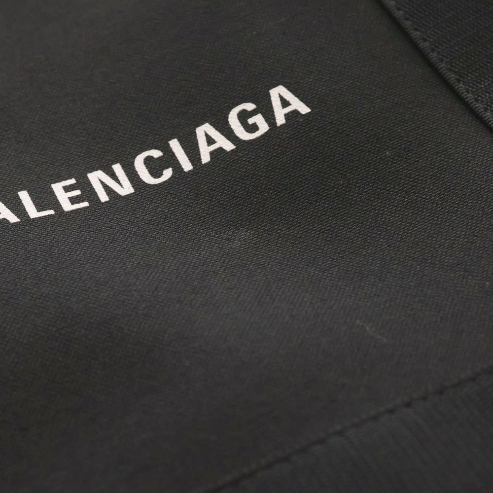 BALENCIAGA(バレンシアガ) ネイビーカバスS ハンドバッグ レオパード トートバッグ ブラック×ブラウン キャンバス×レザー 339933 レディース