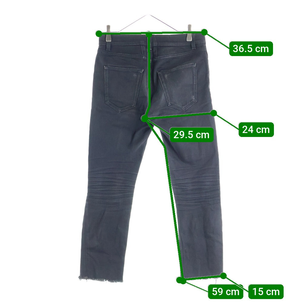 SAINT LAURENT PARIS(サンローランパリ) 16AW カットオフ ストレッチ スリムスキニー デニムパンツ ジーンズ ブラック 419849