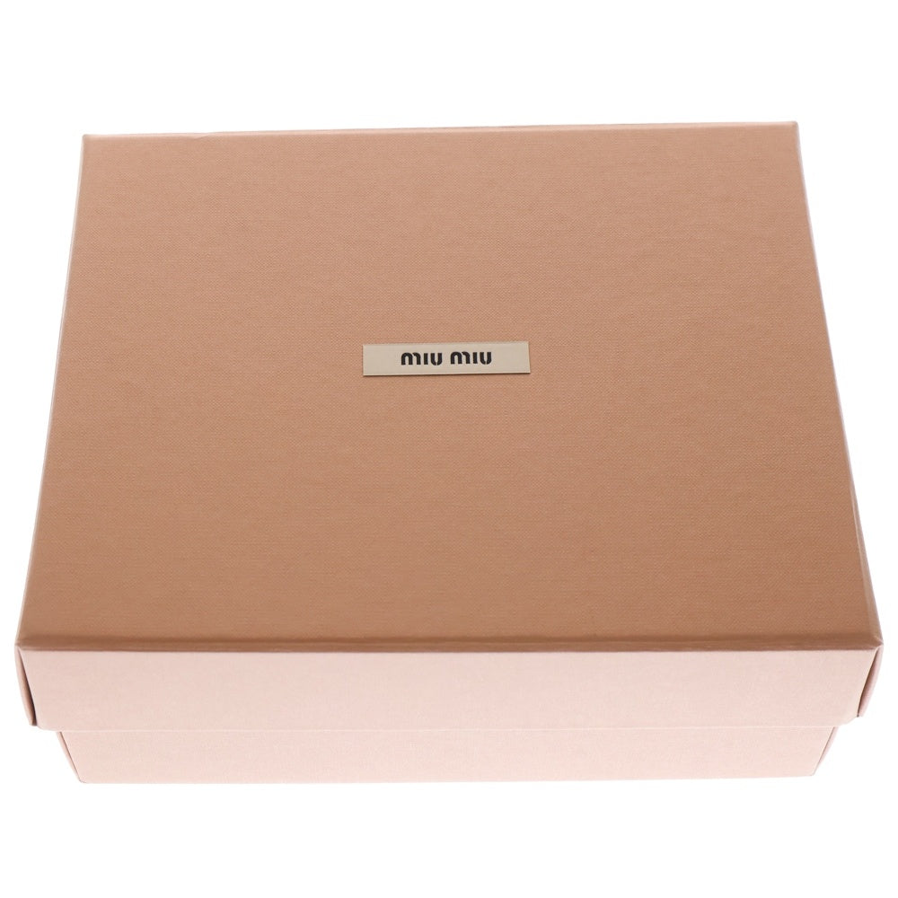 miumiu(ミュウミュウ) 巾着ミニバッグ ミニハンドバッグ ポーチ ケース ライトグリーン キャンバス×レザー ゴールド金具