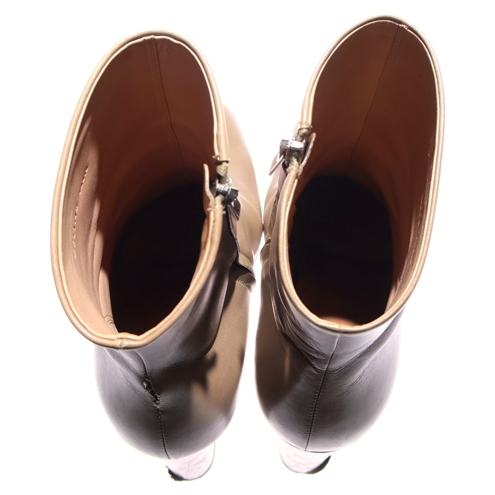 CELINE(セリーヌ) レザー サイドジップ ヒール ハイカットシューズ