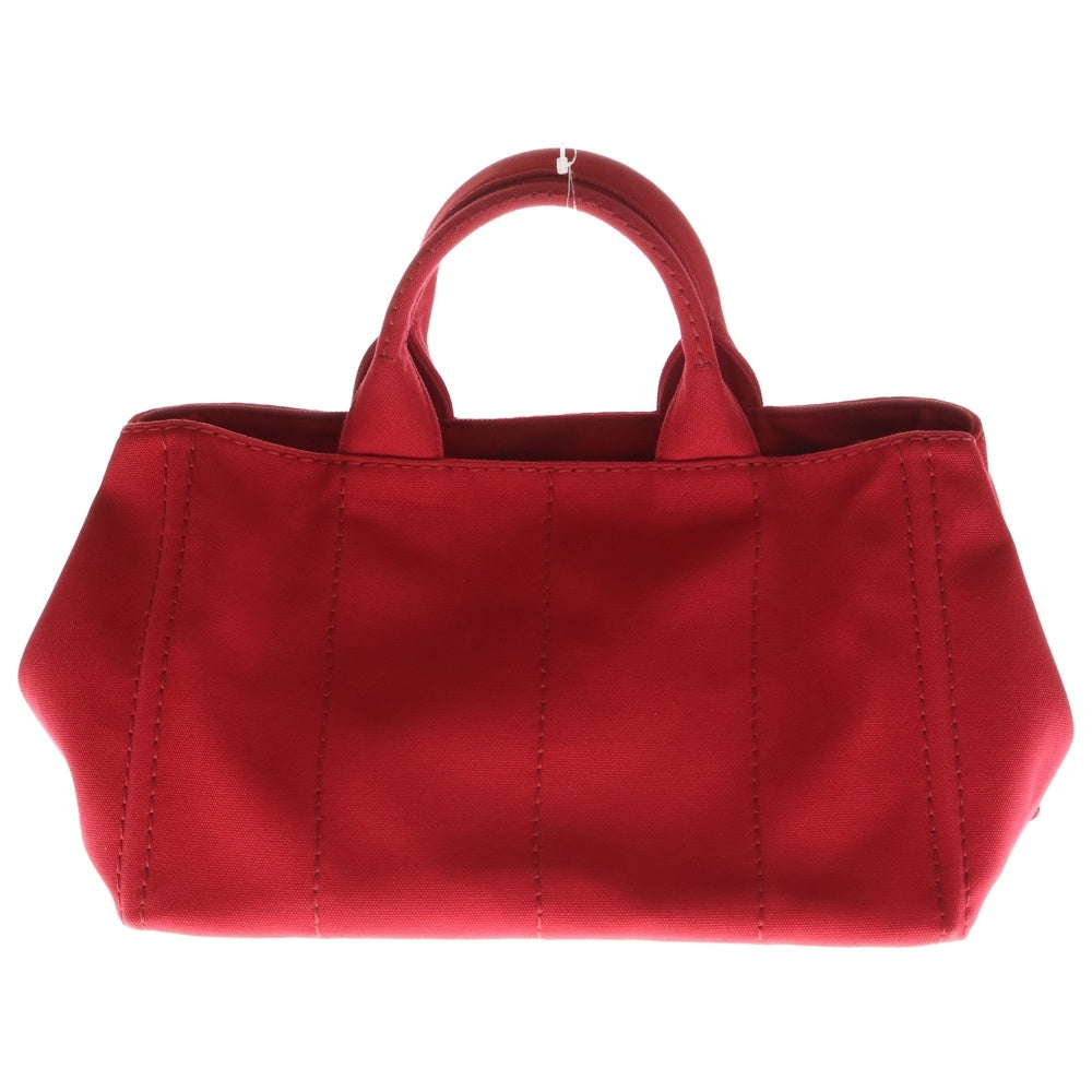 PRADA(プラダ) カナパM 2WAYハンドバッグ ショルダーバッグ レッド キャンバス ゴールド金具 レディース