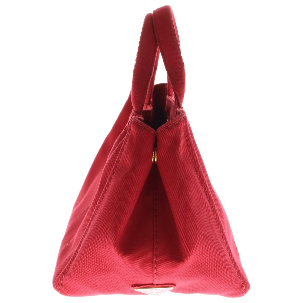 PRADA(プラダ) カナパM 2WAYハンドバッグ ショルダーバッグ レッド キャンバス ゴールド金具 レディース