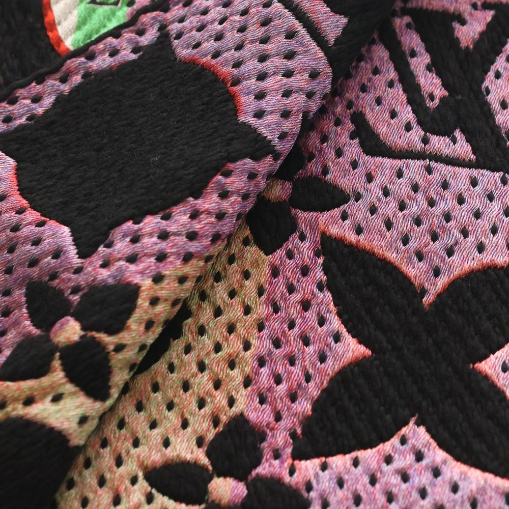 LOUIS VUITTON フリンジ付きマフラー Louis Vuitton ブラックマフラー フリンジ付き 工場 直営 店