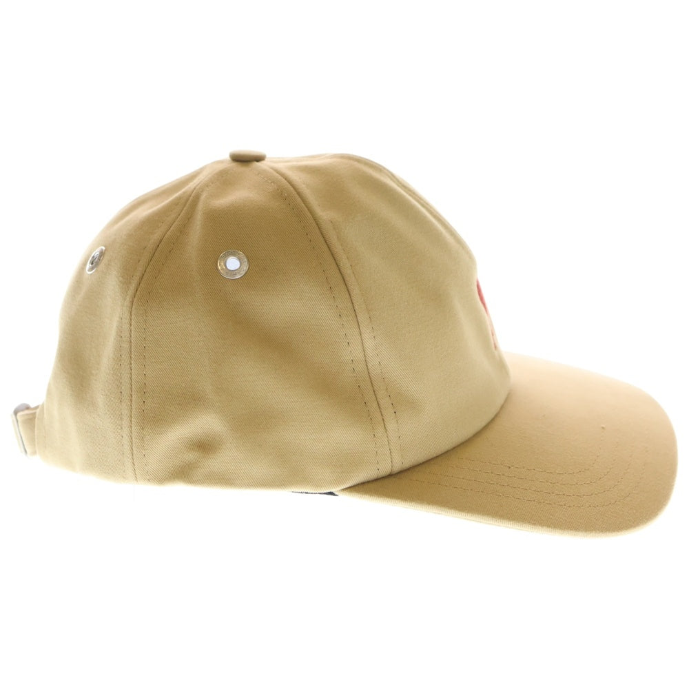 ami paris(アミパリス) Ami De Coeur アミ ドゥ クール ハートロゴ 刺繍 6パネル ベースボールキャップ 帽子 ベージュ BFUCP006.AW0041