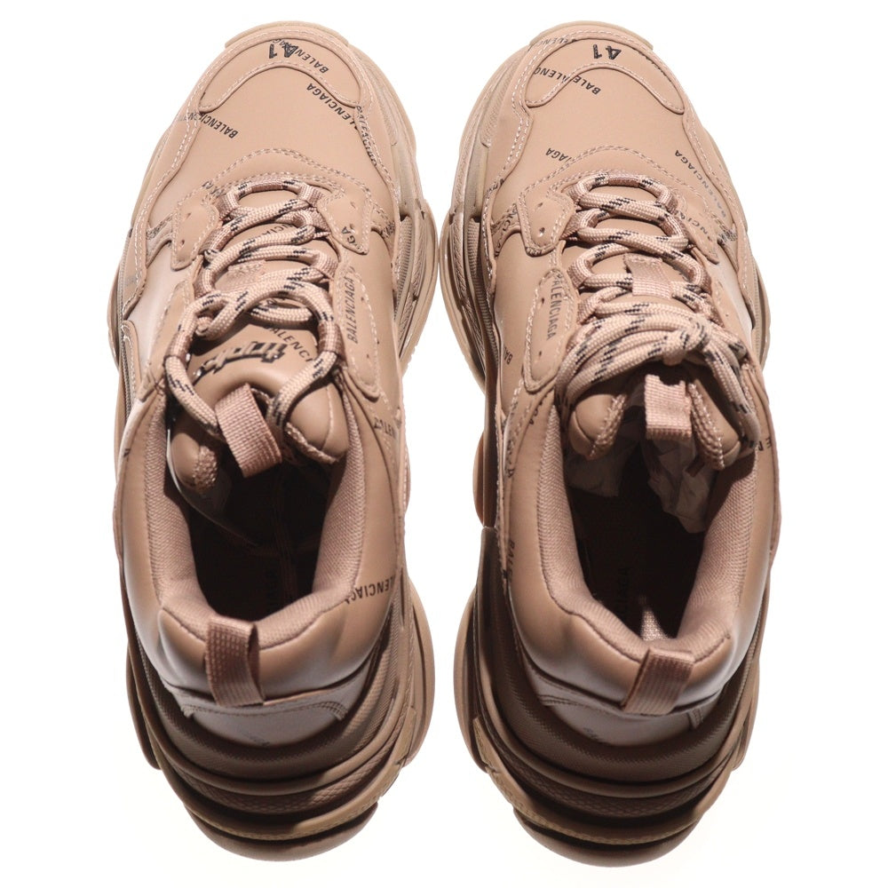 BALENCIAGA(バレンシアガ) Triple S トリプルエス オールオーバーロゴ レースアップ ローカットシューズ スニーカー ベージュ 536737