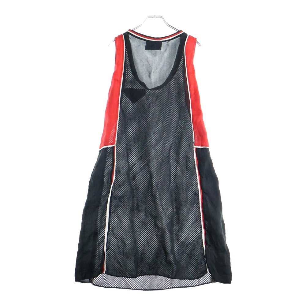 PRADA(プラダ) 20SS ラバーワッペンロゴ シルク メッシュ Uネック