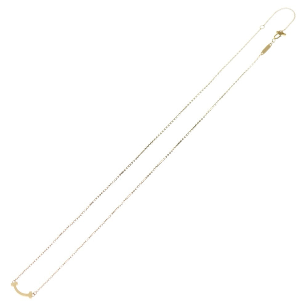 TIFFANY & Co.(ティファニー) Tスマイル ミニ チェーンペンダントネックレス イエローゴールド K18YG レディース