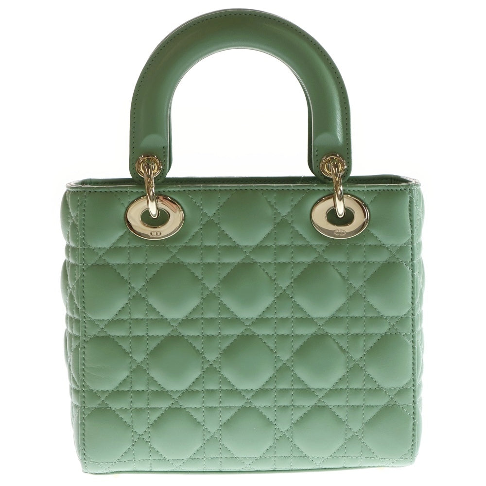 Christian Dior(クリスチャンディオール) Lady Dior My ABCDior レディディオール スモール カナージュ 2WAY チャーム付レザーハンドバッグ ショルダーバッグ レディース