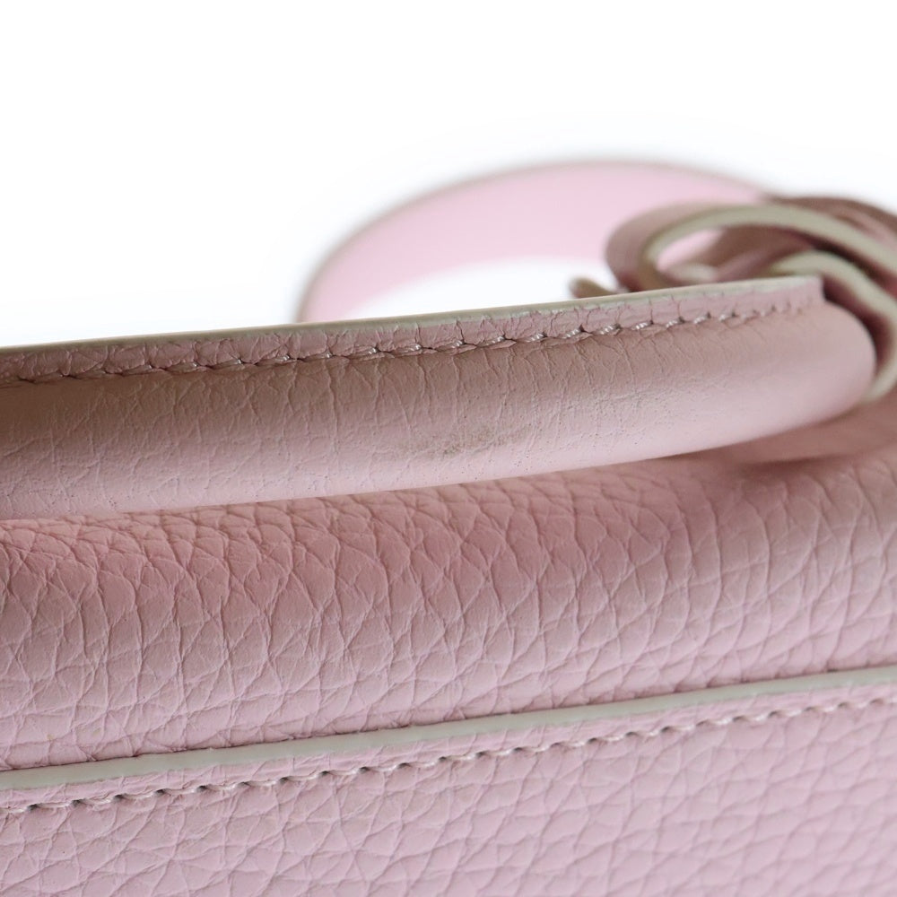 DELVAUX(デルボー) クールボックス ミニ ピンク レザー ショルダーバッグ ハンドバッグ レディース