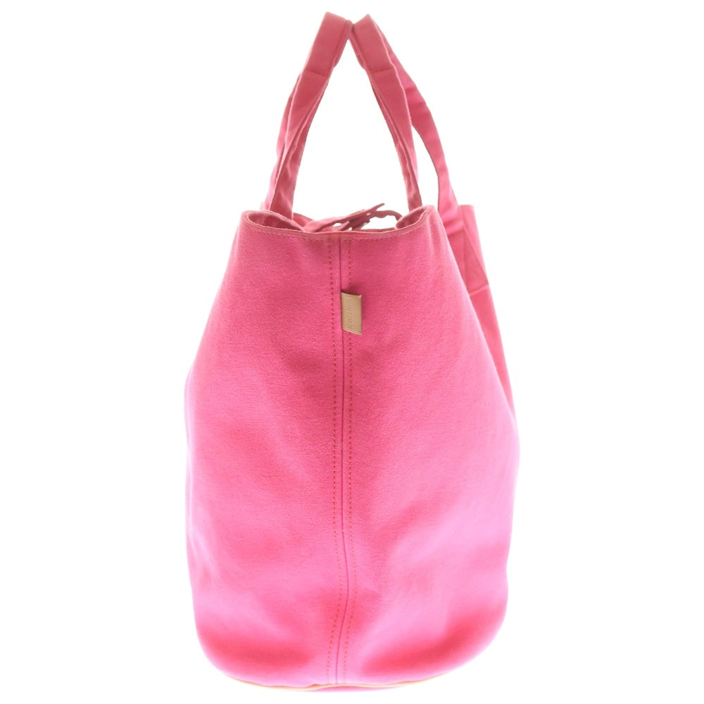 HERMES(エルメス) パニエドプラージュPM トートバッグ ハンドバッグ ピンク キャンバス シルバー金具