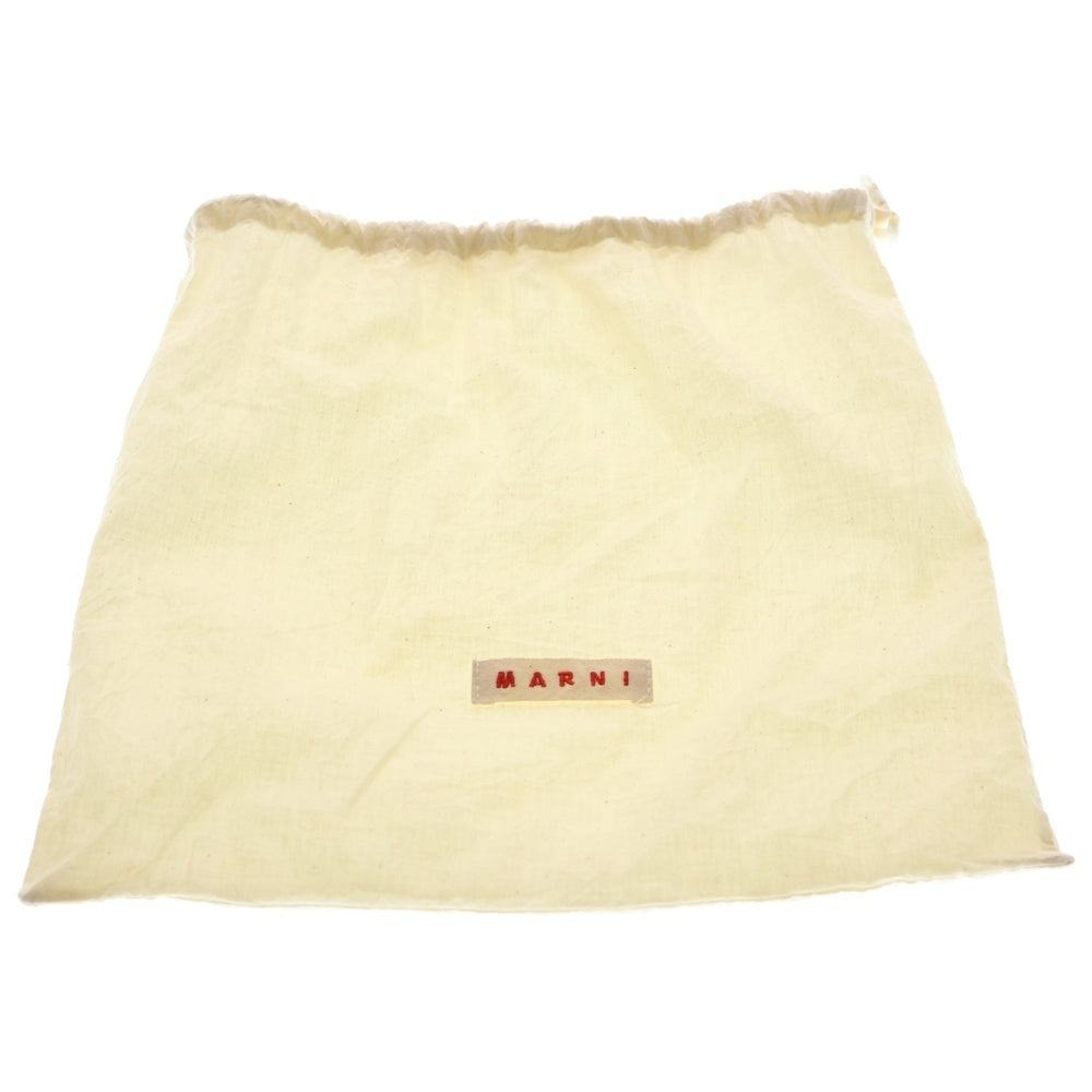 MARNI(マルニ) アタッシェ ネ ショルダーバッグ ハンドバッグ ネイビー×ピンク レザー ゴールド金具