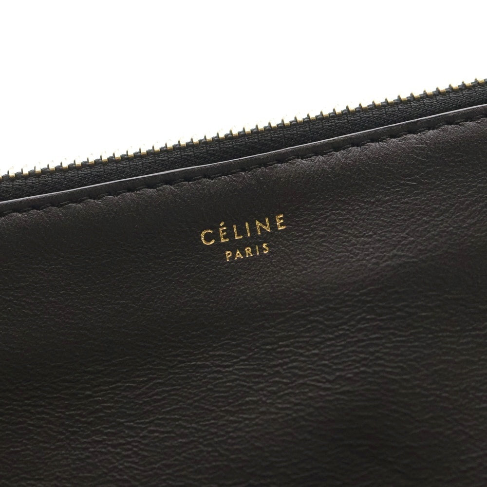 CELINE(セリーヌ) トリオ ショルダーバッグ ハンドバッグ ブラック レザー