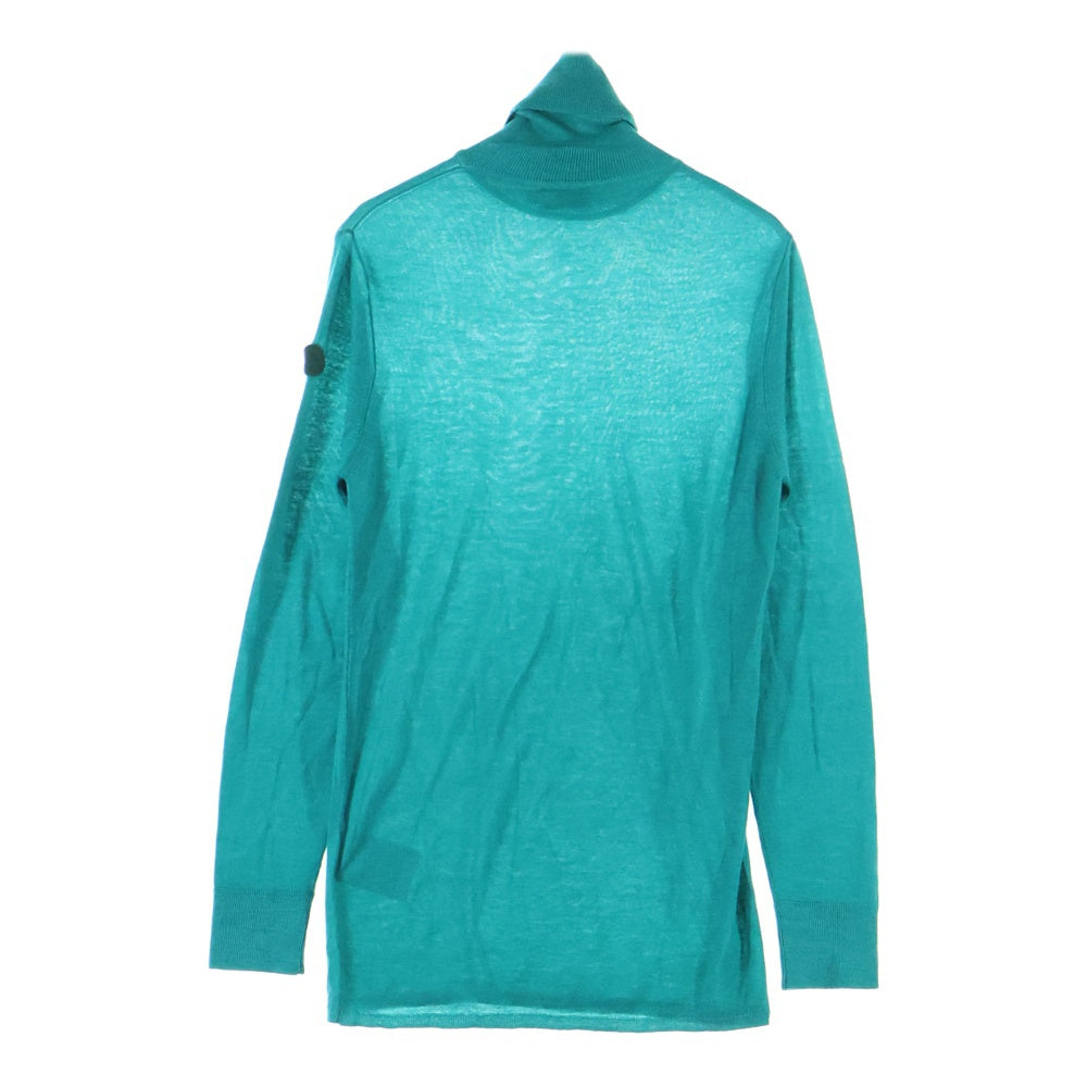 MONCLER(モンクレール) ワッペンロゴ カシミヤ タートルネック プルオーバー 長袖ニット セーター グリーン 320939274900 97374