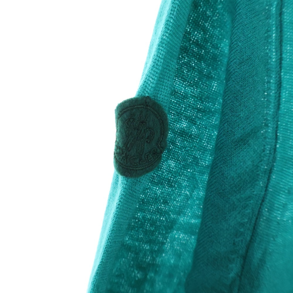MONCLER(モンクレール) ワッペンロゴ カシミヤ タートルネック プルオーバー 長袖ニット セーター グリーン 320939274900 97374