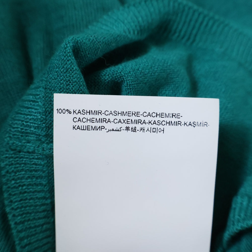 MONCLER(モンクレール) ワッペンロゴ カシミヤ タートルネック プルオーバー 長袖ニット セーター グリーン 320939274900 97374