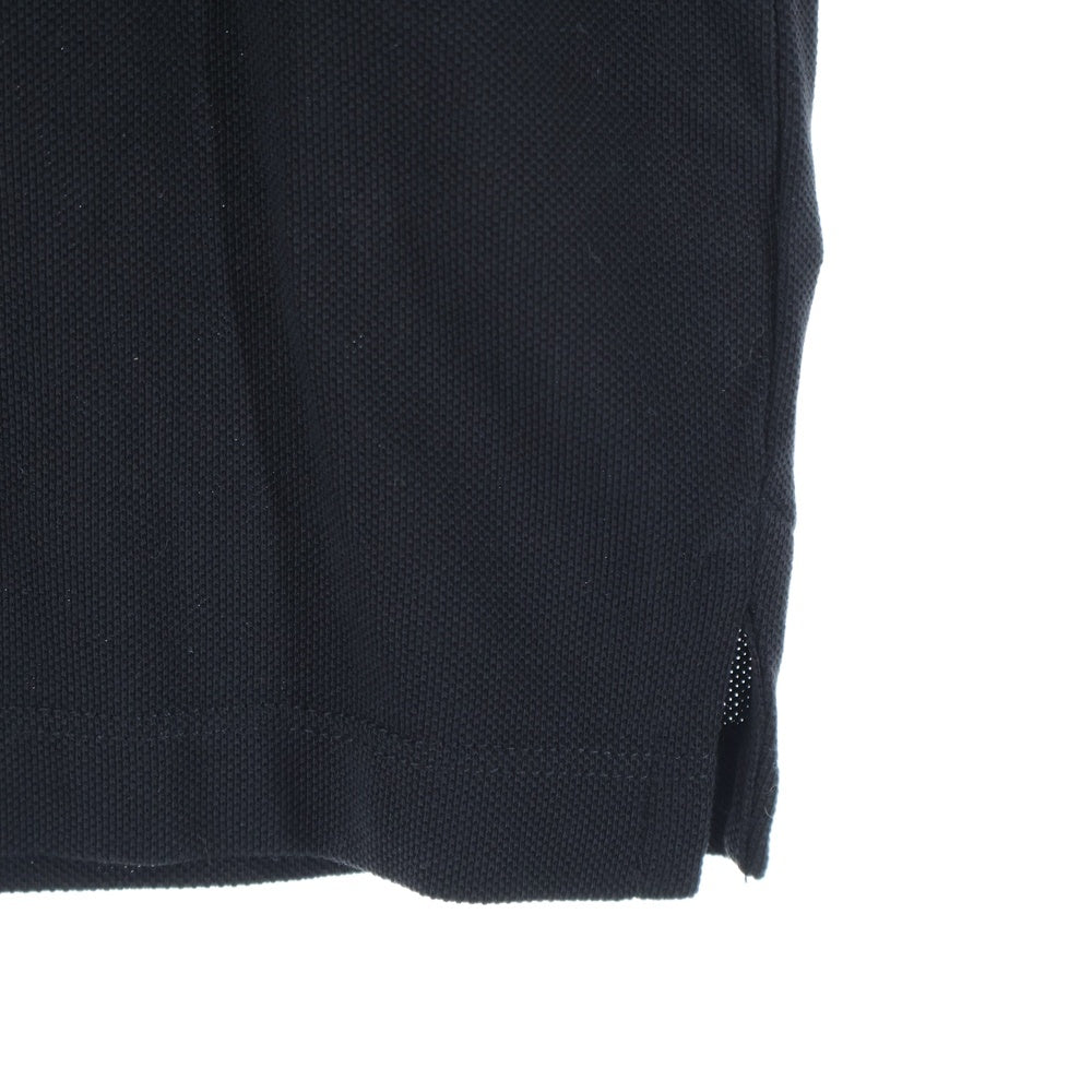 MONCLER(モンクレール) 22AW ロゴ刺繍 鹿の子 コットン ニット 半袖ポロシャツ ブラック H20918A00015 84556 レディース