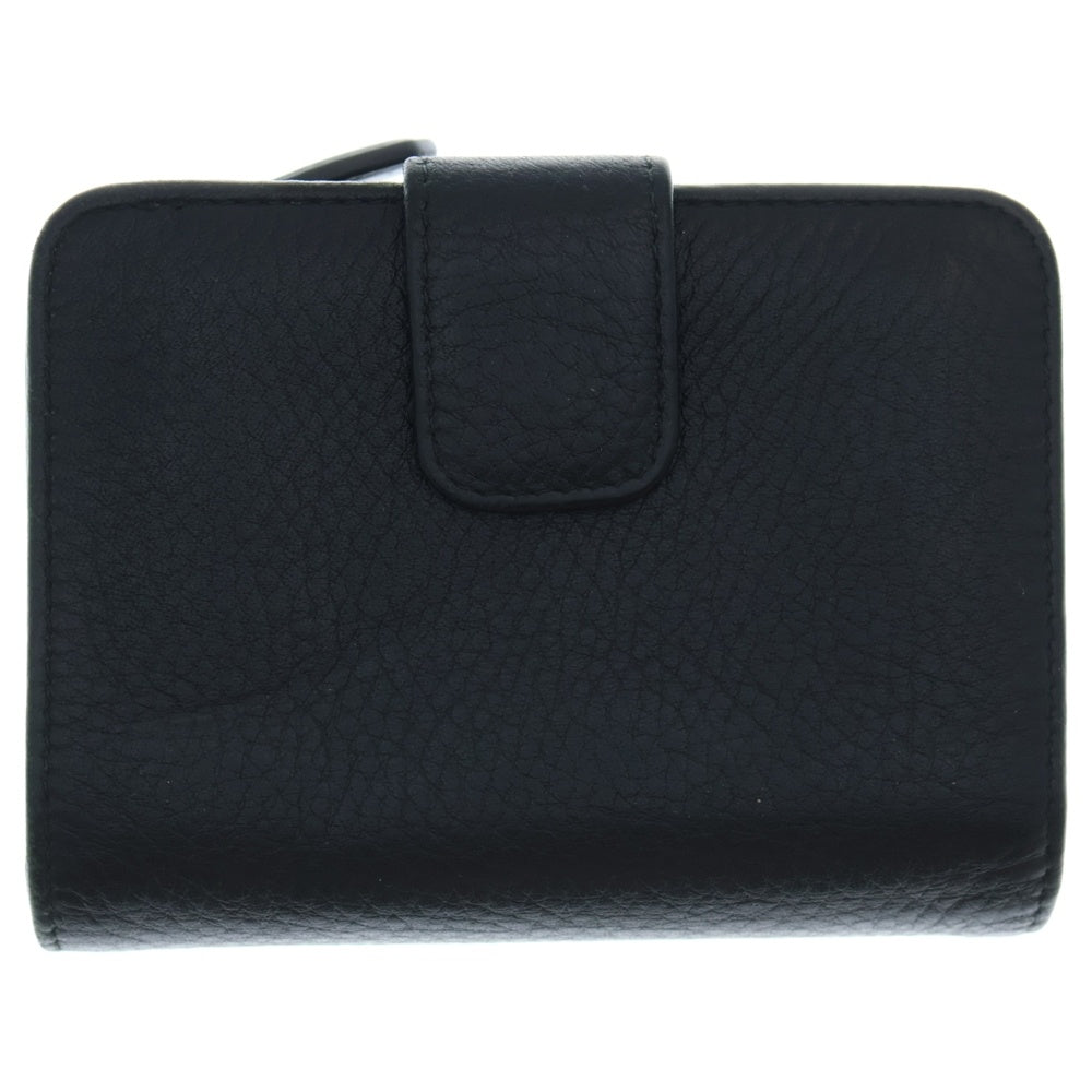 PRADA(プラダ) 二つ折り財布 コンパクトウォレット ブラック レザー 1ML018 ゴールド金具