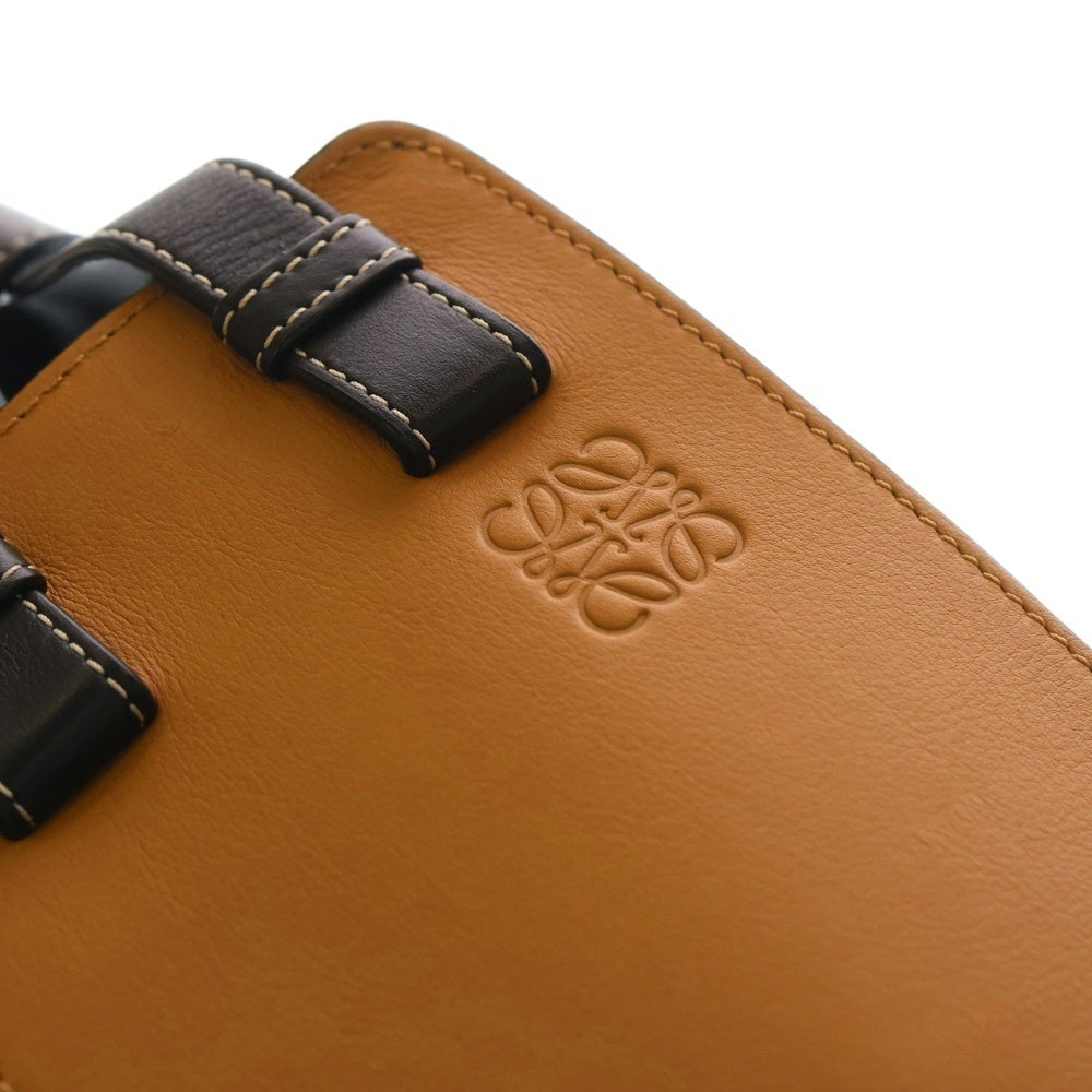 LOEWE(ロエベ) ハンモック スモール トリコロール ショルダーバッグ ブラック×アイボリー×ブラウン レザー ゴールド金具 レディース