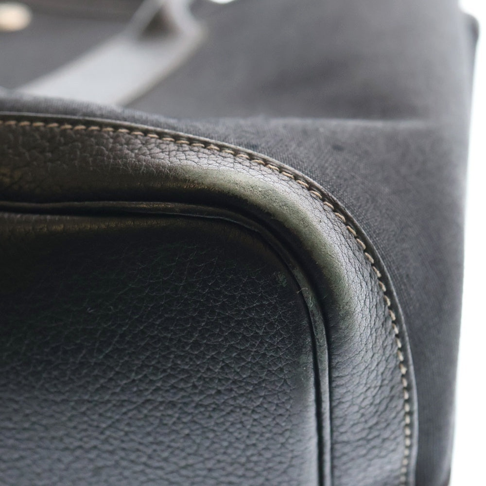 HERMES(エルメス) ガーデンパーティPM トートバッグ ブラックトワルオフィシエ×ネゴンダ シルバー金具 □G刻印