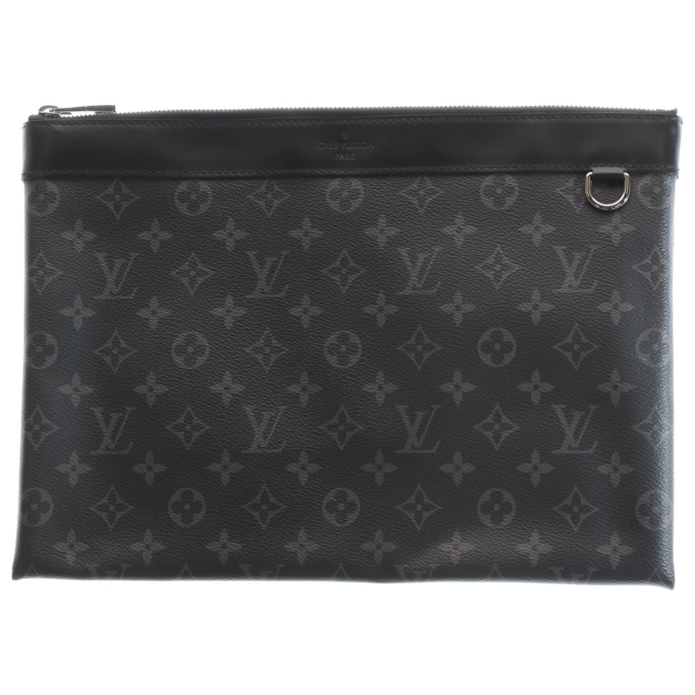 LOUIS VUITTON(ルイヴィトン) エクリプス ポシェットディスカバリー クラッチバッグ セカンドバッグ ポーチ ケース ブラック PVC M62291 シルバー金具