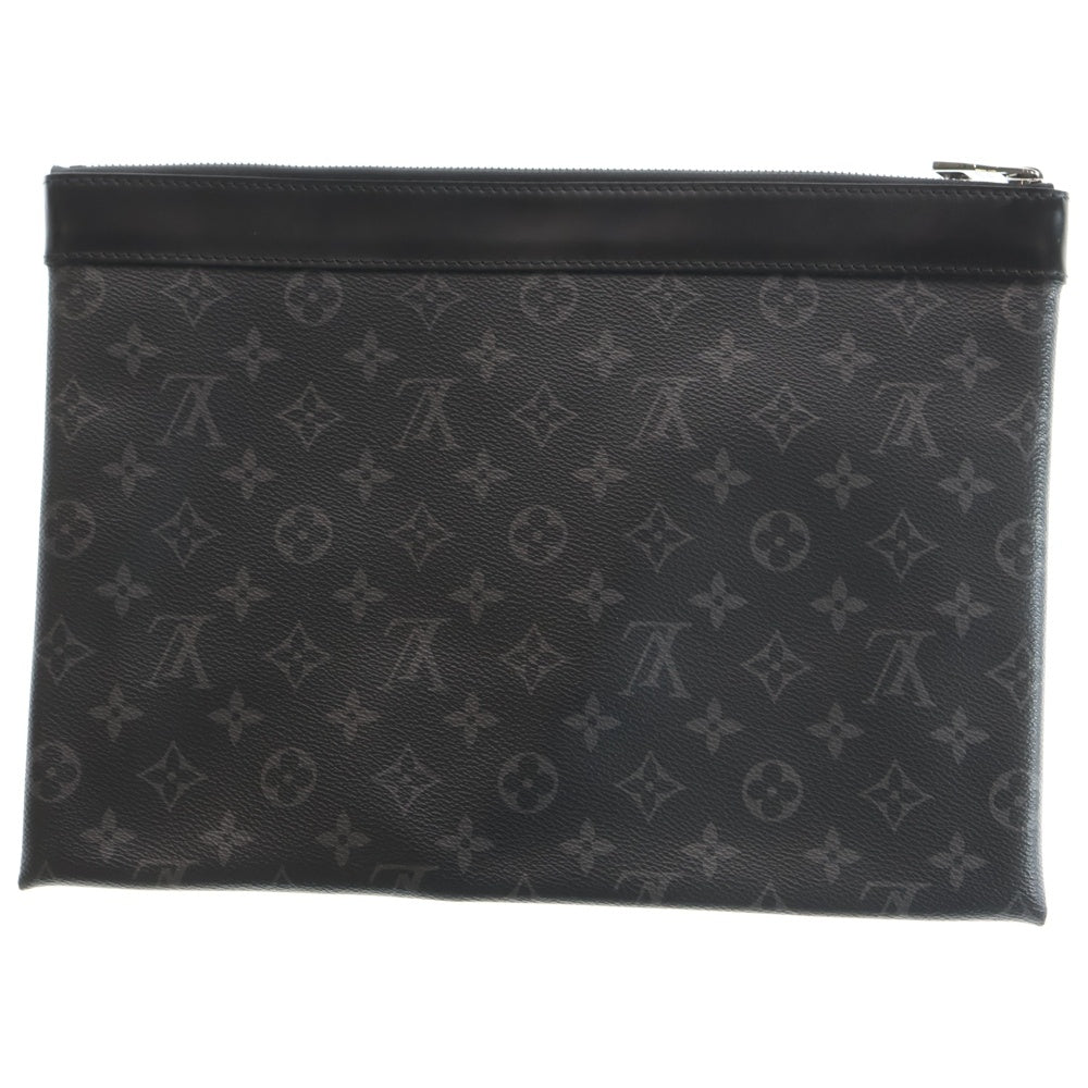 LOUIS VUITTON(ルイヴィトン) エクリプス ポシェットディスカバリー クラッチバッグ セカンドバッグ ポーチ ケース ブラック PVC M62291 シルバー金具