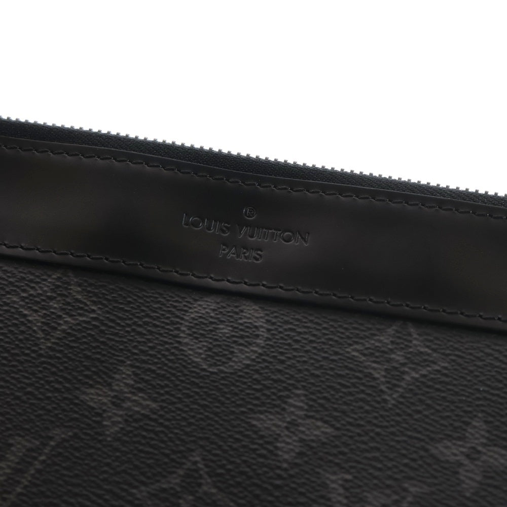 LOUIS VUITTON(ルイヴィトン) エクリプス ポシェットディスカバリー クラッチバッグ セカンドバッグ ポーチ ケース ブラック PVC M62291 シルバー金具