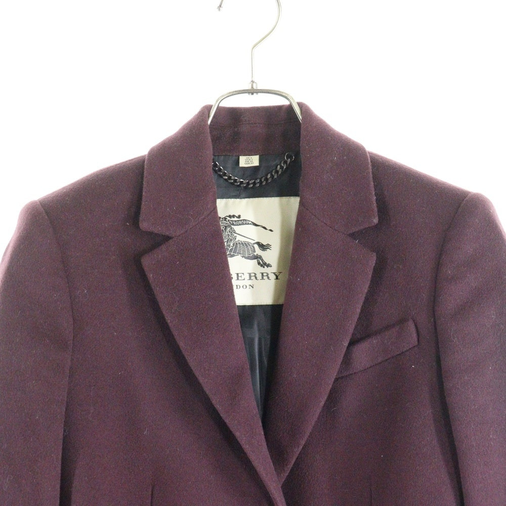 BURBERRY PRORSUM(バーバリー プローサム) メルトンウール 4B チェスター ロング コート ボルドー レディース 4006070