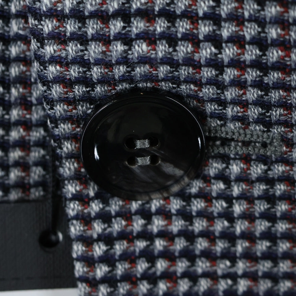 GIORGIO ARMANI(ジョルジオアルマーニ) 総柄 ワッフル生地 シルク混ウール 2B テーラードジャケット グレー 0WGGG0J0 T02JM